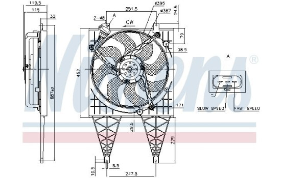 ventilateur de refroidissement 85797 Nissens, Image 6