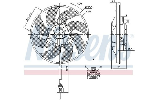 ventilateur de refroidissement 85806 Nissens, Image 7