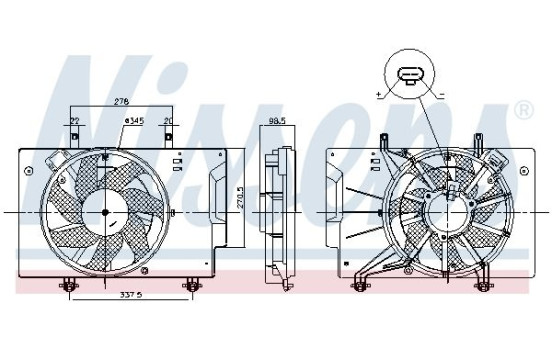 ventilateur de refroidissement 85810 Nissens, Image 6