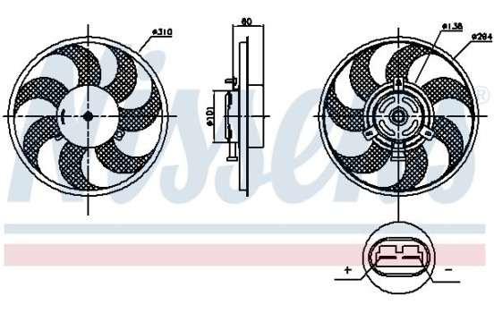 ventilateur de refroidissement 85879 Nissens, Image 6