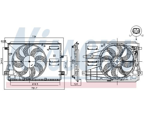 ventilateur de refroidissement 85973 Nissens