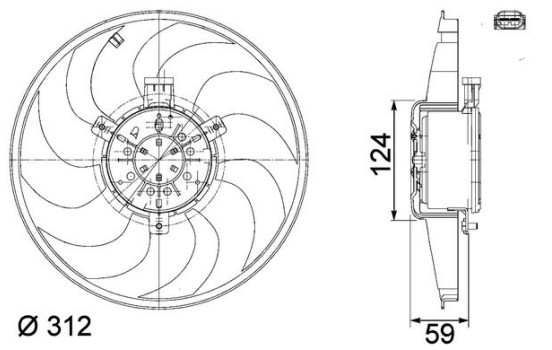ventilateur de refroidissement CFF 214 000P Mahle, Image 3