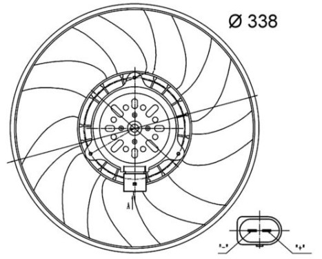 ventilateur de refroidissement CFF 33 000S Mahle