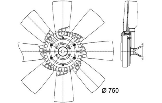 ventilateur de refroidissement CFF 419 000P Mahle, Image 3