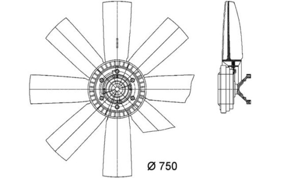 ventilateur de refroidissement CFF 429 000P Mahle, Image 2