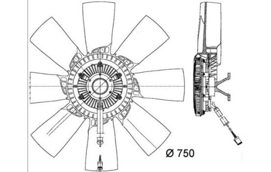 ventilateur de refroidissement CFF 454 000P Mahle, Image 3