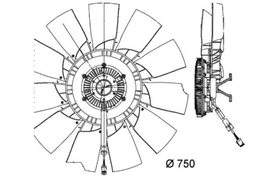 ventilateur de refroidissement CFF 460 000P Mahle, Image 3