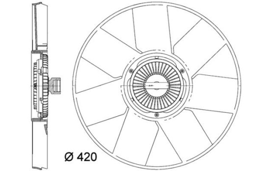 ventilateur de refroidissement CFF 472 000P Mahle, Image 3