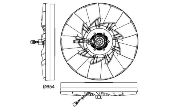ventilateur de refroidissement CFF 478 000P Mahle, Image 2