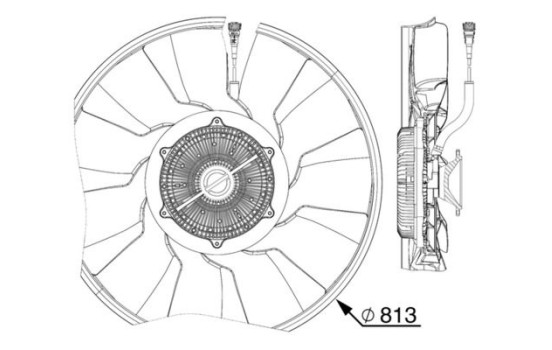 ventilateur de refroidissement CFF 516 000P Mahle, Image 3