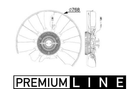 ventilateur de refroidissement CFF 527 000P Mahle