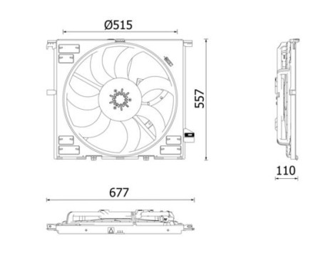 ventilateur de refroidissement CFF 633 000P Mahle