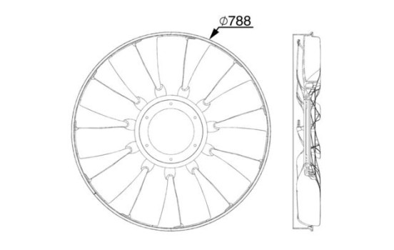 ventilateur de refroidissement CFW 36 000P Mahle, Image 2