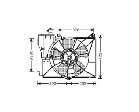 VENTILATEUR DE REFROIDISSEMENT COMPLET 1.4-portes-4-portes 5430748 International Radiators