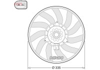 ventilateur de refroidissement DER02008 Denso