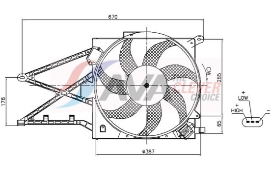 ventilateur de refroidissement OL7509 Ava Quality Cooling, Image 2