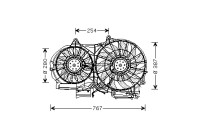 Ventilateur, refroidissement du moteur 0325749 International Radiators