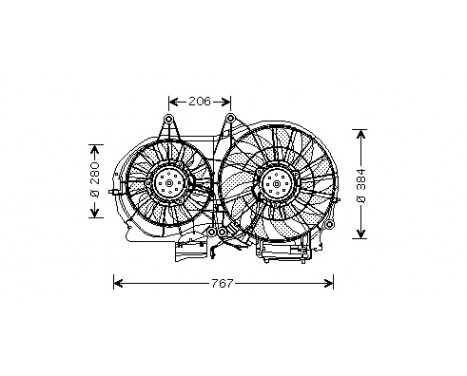 Ventilateur, refroidissement du moteur 0325750 International Radiators, Image 2