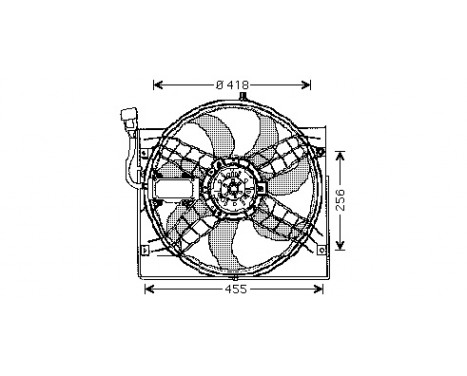 Ventilateur, refroidissement du moteur 0646747 International Radiators, Image 2