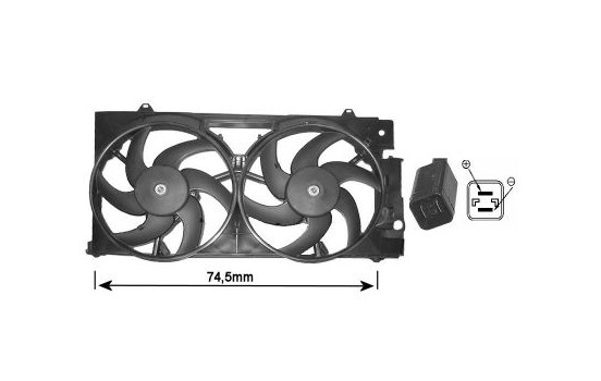 Ventilateur, refroidissement du moteur 0903749 International Radiators, Image 2