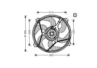 Ventilateur, refroidissement du moteur 0904746 International Radiators