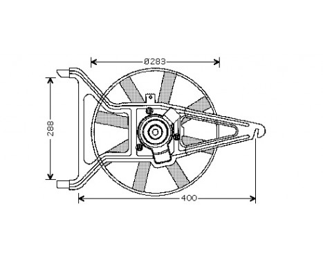 Ventilateur, refroidissement du moteur 0950746 International Radiators, Image 2