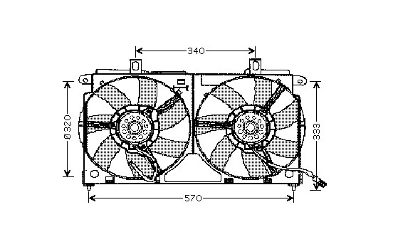 Ventilateur, refroidissement du moteur 0951749 International Radiators, Image 2