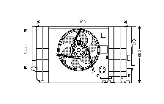 Ventilateur, refroidissement du moteur 0955746 International Radiators, Image 2