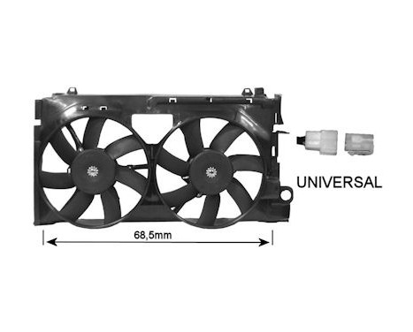 Ventilateur, refroidissement du moteur 0955749 International Radiators, Image 2