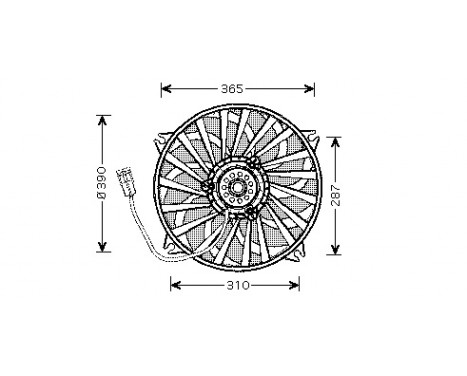 Ventilateur, refroidissement du moteur 0961745 International Radiators, Image 2