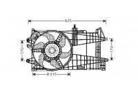 Ventilateur, refroidissement du moteur 1620751 International Radiators