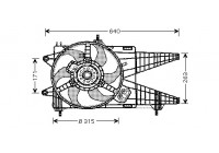 Ventilateur, refroidissement du moteur 1622746 International Radiators
