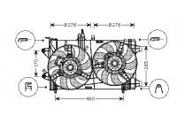 Ventilateur, refroidissement du moteur 1622749 International Radiators