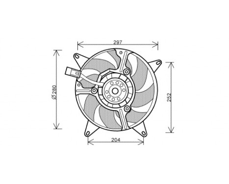 Ventilateur, refroidissement du moteur 1708747 International Radiators