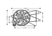 Ventilateur, refroidissement du moteur 1825746 International Radiators