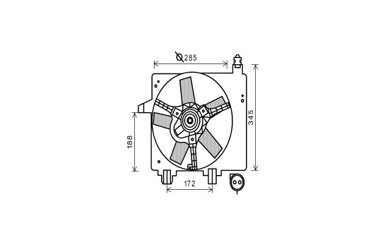 Ventilateur, refroidissement du moteur 1831746 International Radiators