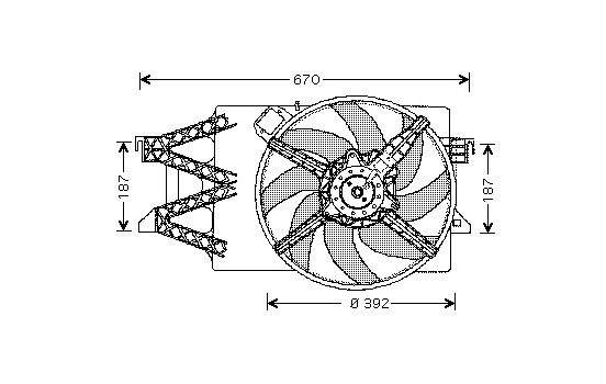 Ventilateur, refroidissement du moteur 1897746 International Radiators