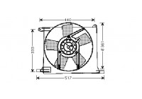 Ventilateur, refroidissement du moteur 3734746 International Radiators