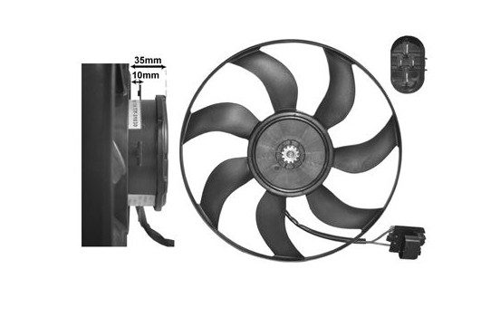 Ventilateur, refroidissement du moteur 3749745 International Radiators