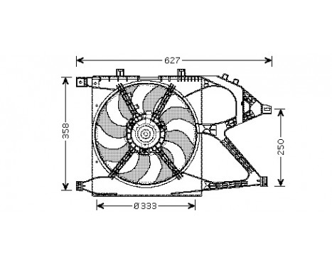 Ventilateur, refroidissement du moteur 3777748 International Radiators, Image 2