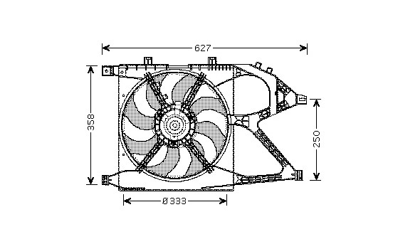 Ventilateur, refroidissement du moteur 3777748 International Radiators, Image 2