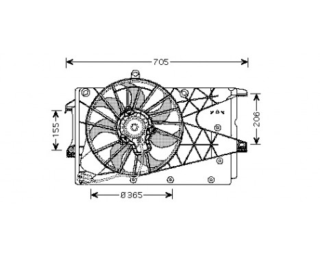 Ventilateur, refroidissement du moteur 3781746 International Radiators