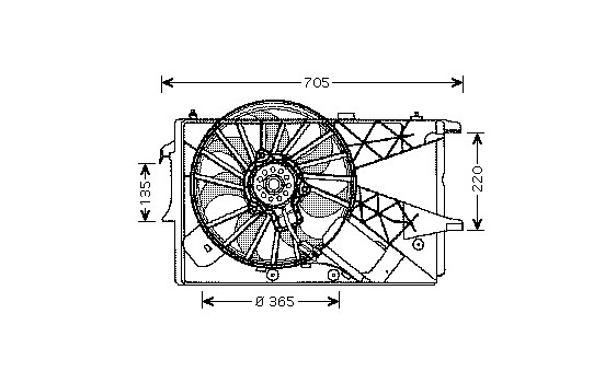 Ventilateur, refroidissement du moteur 3781748 International Radiators, Image 2