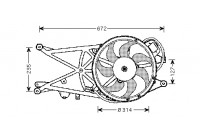 Ventilateur, refroidissement du moteur 3781751 International Radiators