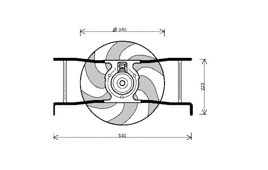 Ventilateur, refroidissement du moteur 4038747 International Radiators