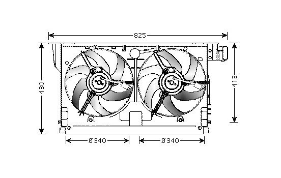 Ventilateur, refroidissement du moteur 4047749 International Radiators, Image 2