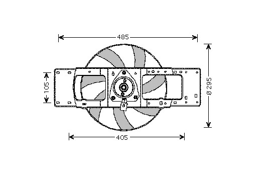 Ventilateur, refroidissement du moteur 4338746 International Radiators, Image 2