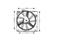 Ventilateur, refroidissement du moteur 4342748 International Radiators