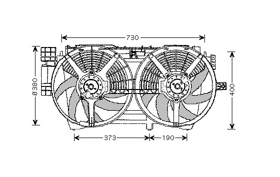 Ventilateur, refroidissement du moteur 4345749 International Radiators, Image 2