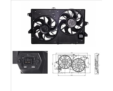 Ventilateur, refroidissement du moteur 47003 NRF